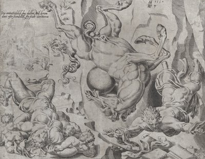 El Mundo Pereciendo Junto con el Conocimiento y el Amor, de El Mundo Desenfrenado, placa 4, 1550 de Dirck Volkertsen Coornhert