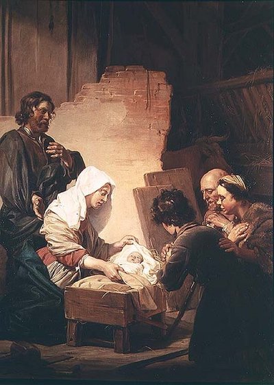 La Adoración de los Pastores de Dirck de Bray