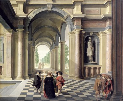 Un salón renacentista de Dirck van Delen