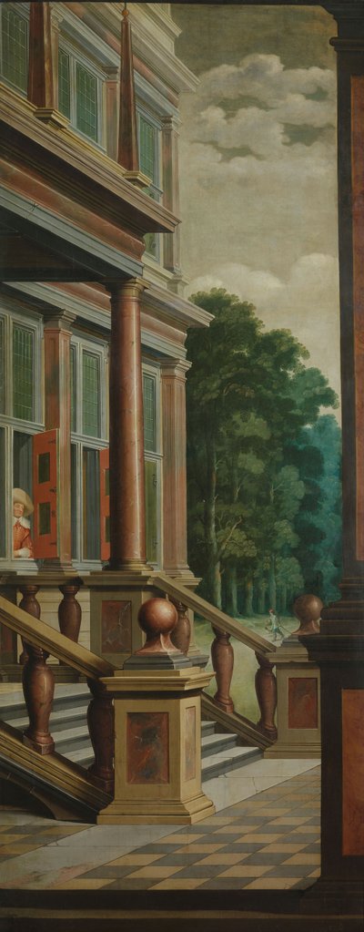 Una secuencia decorativa de siete partes: La escalera exterior de Dirck van Delen