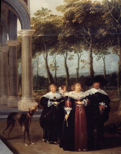 Pareja caminando (detalle) de Dirck van Delen
