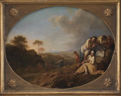 Ninfas en un paisaje de Dirck van der Lisse