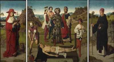 Martirio de San Erasmo Tríptico, 1458 de Dirk Bouts