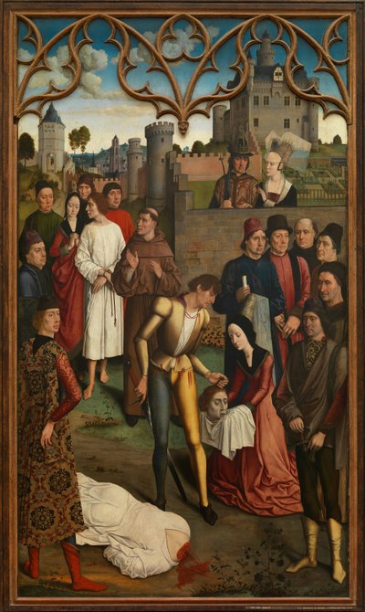 La justicia del emperador Otto III: Decapitación del conde inocente, 1471-1475 de Dirk Bouts