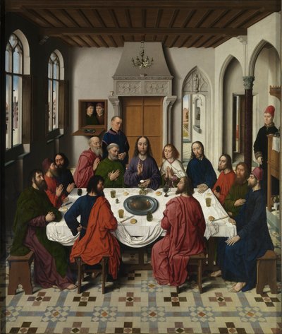 Panel central del retablo de la Última Cena, 1464-1468 de Dirk Bouts
