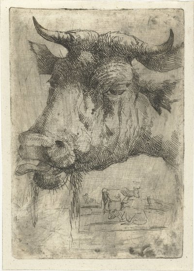 Cabeza de vaca con lengua afuera de Dirk Dirksen