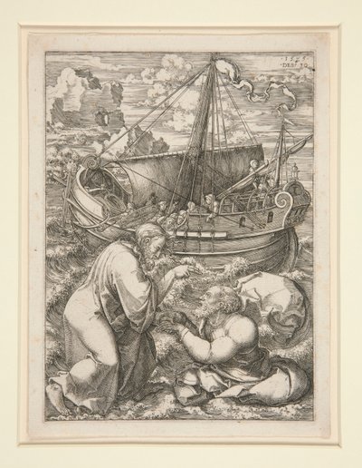 Cristo caminando sobre el agua de Dirk Jacobsz Vellert
