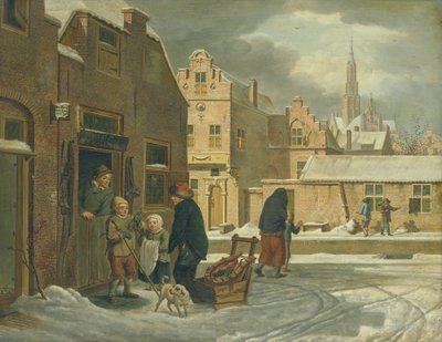Vista de la ciudad en invierno de Dirk Jan van der Laan