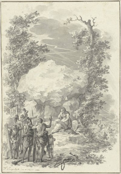 Alegoría de la muerte de Joan Derk van der Capellen tot den Pol, 1784 de Dirk Langendijk (signed by artist)