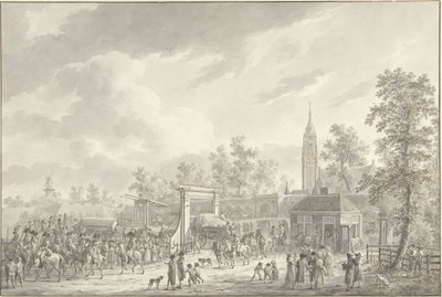 La salida de la guarnición de Amersfoort en 1790 de Dirk Langendijk (signed by artist)