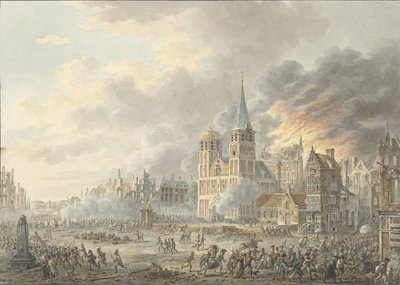 La toma de una ciudad por las tropas francesas de Dirk Langendijk