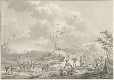 Campamento del ejército ruso en Callantsoog en 1799 de Dirk Langendijk