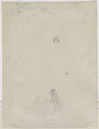 Sketch of Peasants at a Fountain (verso) de Dirk Langendijk