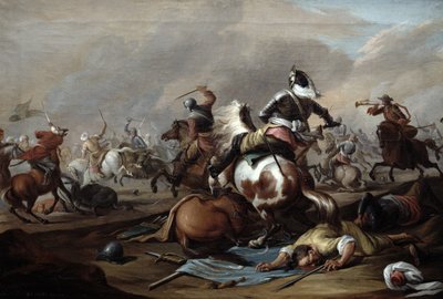 El choque de la caballería, 1770 de Dirk Langendyk
