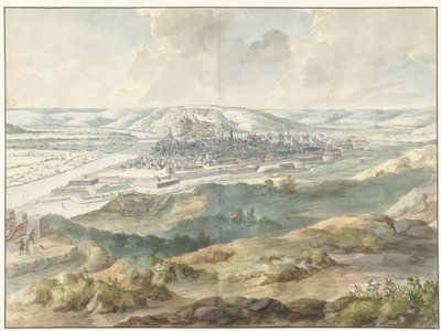 Vista de Namur desde el este durante el asedio de 1695 de Dirk Maas