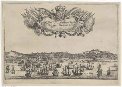 Vista de la ciudad y el puerto de Lisboa Vistas de Lisboa (título de la serie) de Dirk Stoop