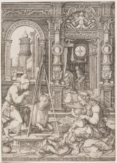 San Lucas pintando a la Virgen y el Niño de Dirk Vellert