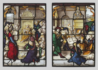 The Judgment of Solomon and Esther before Ahasuerus (pair) de Dirk Vellert