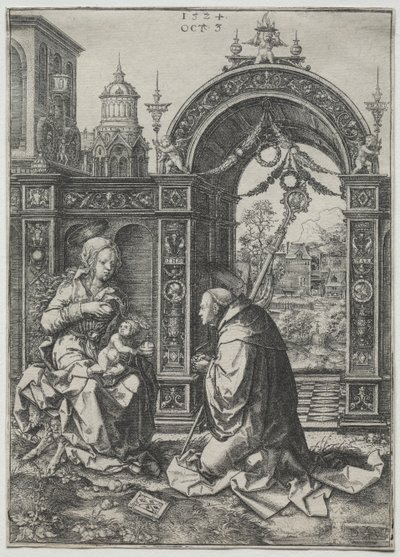 La visión de San Bernardo, 1524 de Dirk Vellert