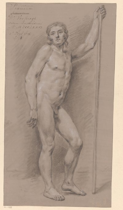 Desnudo masculino de pie, visto de frente (2º premio 1776) de Dirk Versteegh