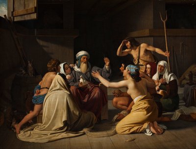 Noé y su familia en el arca de Ditlev Blunck