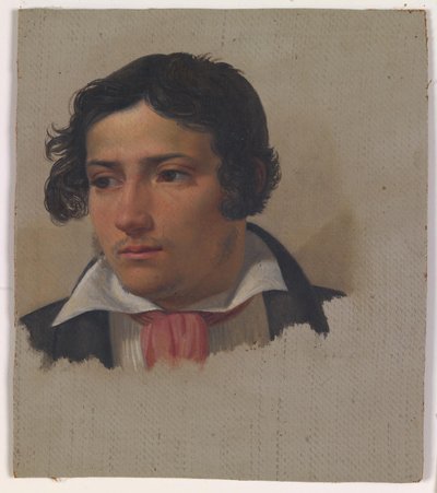 Retrato de un joven con pañuelo rojo de Ditlev Blunck