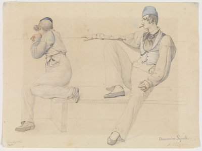 Dos italianos en un banco junto al puerto de Ditlev Blunck