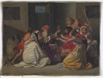 Boceto para la pintura "Noé en el arca" de Ditlev Blunck