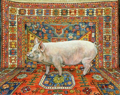Alfombra Singleton Cerdo de Ditz