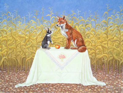 La mesa de manzanas de Ditz Ditz