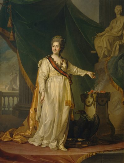 Catalina II como Legisladora en el Templo de la Diosa de la Justicia, 1783 de Dmitri Grigorievich Levitsky
