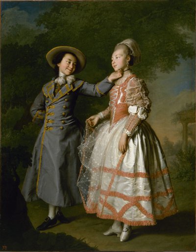 Retrato de Ekaterina Khrushchova y la Condesa Ekaterina Khovanskaya de Dmitri Grigorievich Levitsky