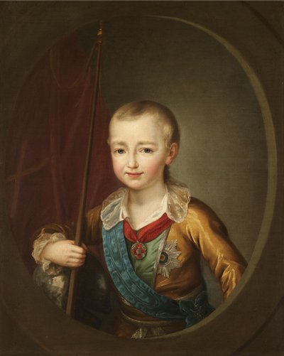 Retrato del Gran Duque Alejandro Pavlovich Alejandro I como niño de Dmitri Grigorievich Levitsky