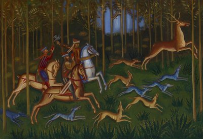 Escena de caza de Dmitri Semyonovich Stelletsky