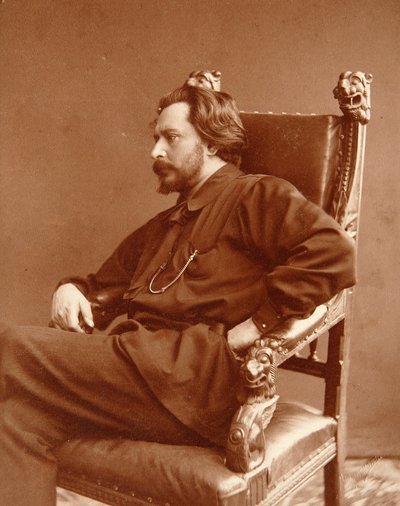 Retrato del autor Leonid Nikolaievich Andreyev (Leonid Andreiev) (1871-1919). Fotografía en gelatina de plata de Dmitri Spiridonovich Zdobnov (finales del siglo XIX) de Dmitri Spiridonovich Zdobnov