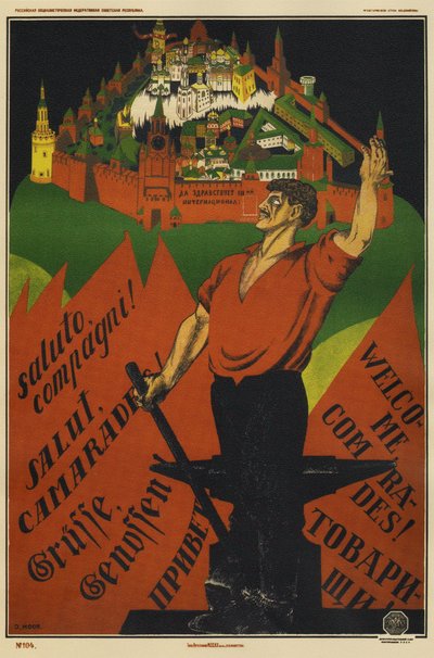 ¡Viva la 3ª Internacional!, 1920 de Dmitriy Stakhievich Moor
