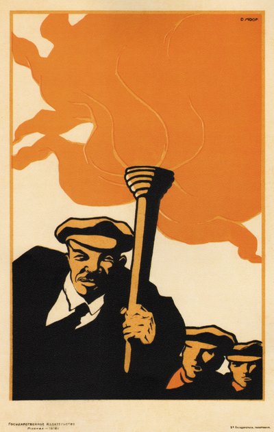 Lenin - Moor, Dmitri Stachievich (1883-1946) - 1919 - Litografía en color - Biblioteca Estatal Rusa, Moscú de Dmitry  Moor