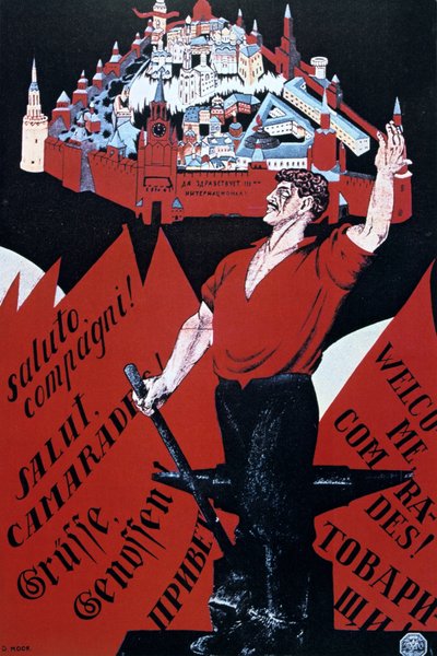 Bienvenidos camaradas Viva la Tercera Internacional". de Dmitry (1883 1946) Moor