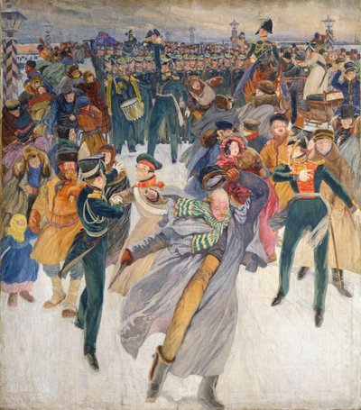 La revuelta decembrista en la Plaza del Senado el 14 de diciembre de 1825 de Dmitry Kardovsky
