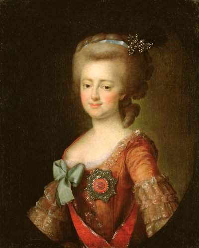 Retrato de la Gran Duquesa María Fiódorovna (1759-1828) c.1780-90 de Dmitri Grigorievich Levitsky
