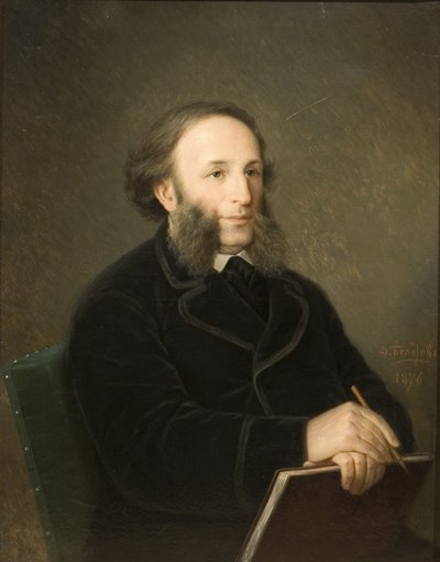 Retrato del artista Ivan Aivazovsky 1817-1900, 1879 de Dmitry Mikhaylovich Bolotov