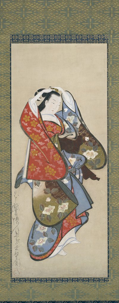 Mujer hermosa, siglo XVIII de Dohan Kaigetsudo