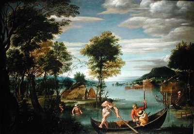 Paisaje con Barcos de Domenichino