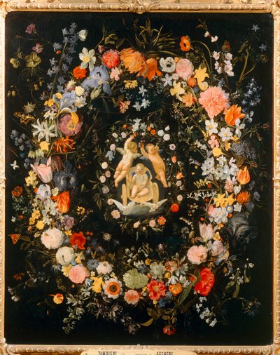 El Triunfo del Amor con rodete de flores ... de Domenichino (1581 1641)