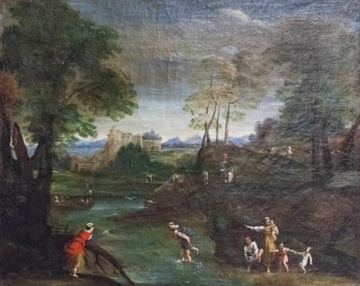 Paisaje con Ford de Domenichino (1581 1641)