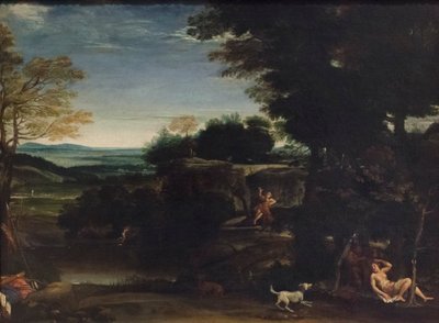 Paisaje con Sylvia y un sátiro de Domenichino (1581 1641)
