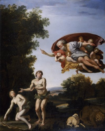 La expulsión de Adán y Eva de Domenichino