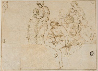 Figuras en la balaustrada de Domenichino