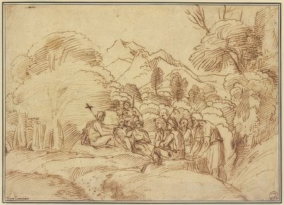 Juan predicando en el desierto de Domenichino