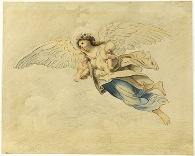 La Noche Llevando el Sueño y la Muerte de Domenichino